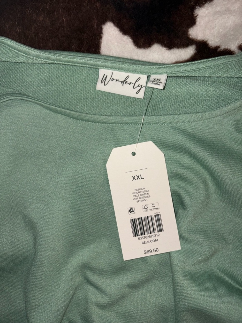 BRAND NEW WITH TAGS Wonderly Sage Green Knit Dress